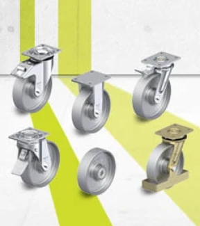 Cast iron wheels and castors