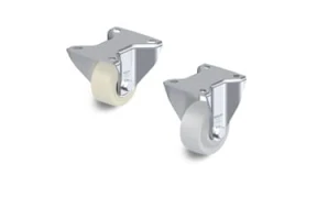 Compact castors with fixed bracket
