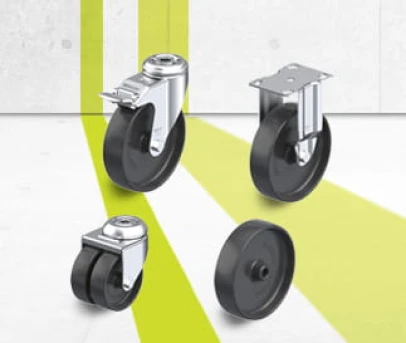 POA series wheels, swivel castors and fixed castors