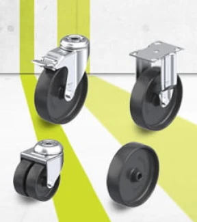 POA series wheels, swivel castors and fixed castors