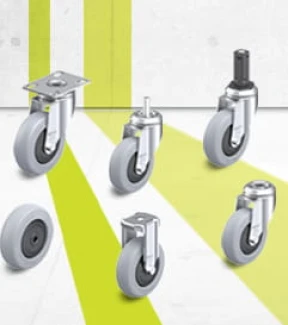 POES series wheels, swivel castors and fixed castors