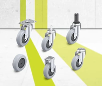 POES series wheels, swivel castors and fixed castors