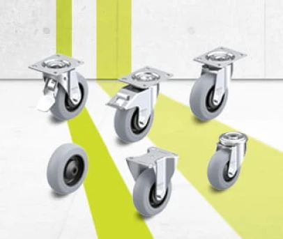 POES series wheels, swivel castors and fixed castors