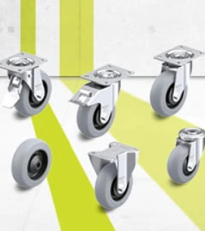 POES series wheels, swivel castors and fixed castors