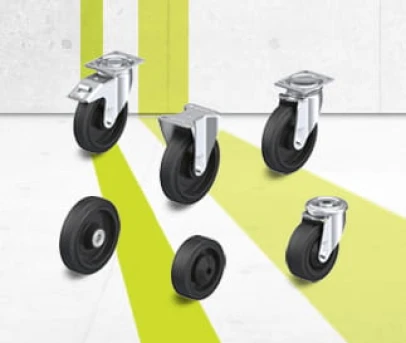 POEV series wheels, swivel castors and fixed castors