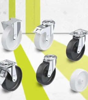 Polypropylene wheels and castors