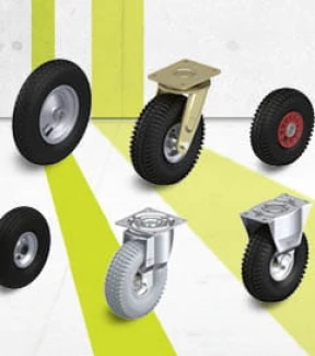 Wheels and castors with pneumatic tyres